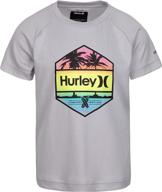 👕 hurley boys' swimwear: rash guard shirt for boys logo