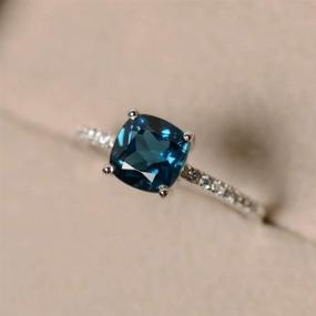 img 1 attached to Huxindao Peacock Diamond Gemstone Aquamarine