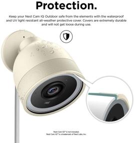 img 2 attached to Elago Google Nest Cam IQ Outdoor Security Camera Cover (Classic White) - Infrared LED Visible