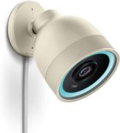 elago google nest cam iq outdoor security camera cover (classic white) - infrared led visible logo