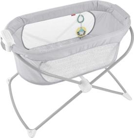 img 4 attached to 👶 Качающаяся люлька Fisher-Price Soothing View Vibe - Переносная детская колыбель для младенцев: складной дизайн