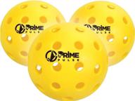 🎾 prime pulse outdoor pickleballs: 40 hole high-visibility optic yellow balls with consistent bounce, quiet and durable. available in 3, 6, and 12 packs for prolonged play. логотип