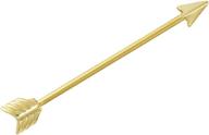 ⚡️ premium gold ip plated surgical steel arrow industrial piercing barbell - forbidden body jewelry 14g 38mm (1.5 inch) logo