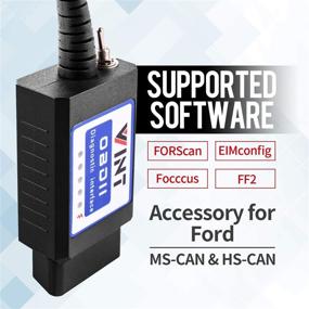 img 2 attached to OBD2 Adapter FORScan VINT-TT55502 ELMconfig ELM327 modified for Ford Cars F150 F250 and Light Pickup Trucks - Windows Compatible Scan Tool, Code Reader with MS-CAN HS-CAN Switch