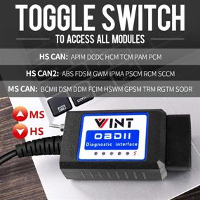 img 1 attached to OBD2 Adapter FORScan VINT-TT55502 ELMconfig ELM327 modified for Ford Cars F150 F250 and Light Pickup Trucks - Windows Compatible Scan Tool, Code Reader with MS-CAN HS-CAN Switch