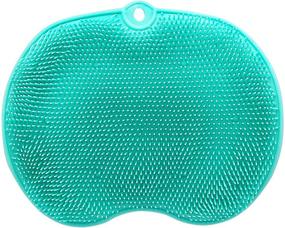 img 4 attached to YAODHAOD Shower Foot Scrubber Mat – Non-Slip Foot Massager with Suction Cups for Improved Foot Circulation, Pain Relief, and Cleansing (Normal, Green)