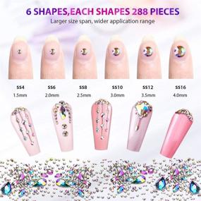 img 2 attached to Rhinestones Nails Gems Crystals Multi Shape