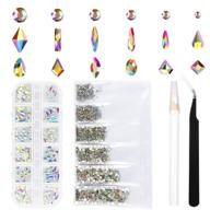 rhinestones nails gems crystals multi shape logo