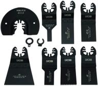 jcb - versatile 8-piece oscillating multi-tool blade set for wood & metal, fits other major brands, includes end cut & semi circle tool blades logo