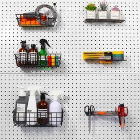 img 3 attached to 📦 Organizing Various Items with Pegboard Basket Board