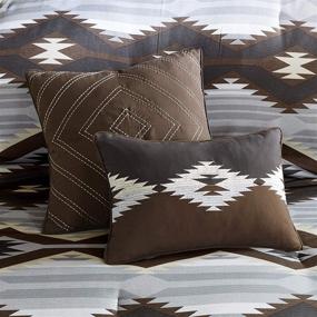 img 2 attached to 🛏️ Woolrich Bitter Creek Oversized Comforter Set Grey/Brown Queen: Cozy and Stylish Bedding for Ultimate Comfort