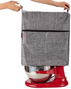 img 2 attached to NICOGENA Stand Mixer Dust Cover for KitchenAid Bowl Lift 5-8 Quart with Pockets - Grey