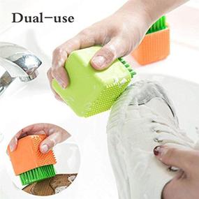 img 1 attached to 🧼 2 Pack Silicone Laundry Brush Scrub: Dual-use Cleaning Tool for Clothes, Underwear, and Shoes