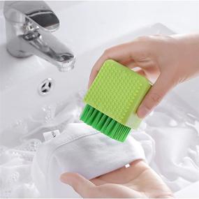 img 2 attached to 🧼 2 Pack Silicone Laundry Brush Scrub: Dual-use Cleaning Tool for Clothes, Underwear, and Shoes