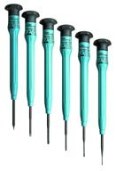 🔧 moody tools 6-piece fixed esd-safe short slotted screwdriver set 58-0316 logo