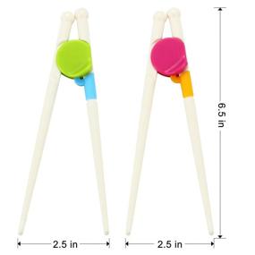 img 3 attached to PandaEar Training Chopsticks: Perfect for Kids, Children, and Adults - 2 Pack