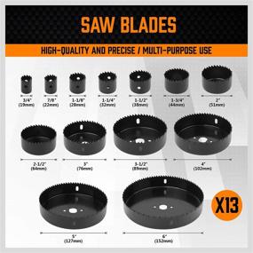 img 3 attached to HORUSDY 🔍 152mm Hole 13-Piece Blades