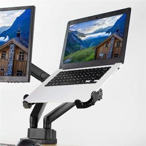 img 1 attached to 🖥️ VIVO Adjustable Laptop Holder for VESA Monitor Arms - Mounts 11 to 17 inch Notebooks up to 100x100mm (Stand-LAP4)