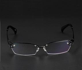 img 3 attached to Geometric Business 👓 Eyeglasses: Semi Rimless Titanium