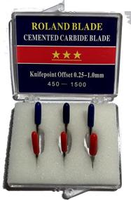 img 1 attached to 🔪 High-Quality Roland Type Replacement Carbide Blade Set - 6-Pack, 45 + 60 deg