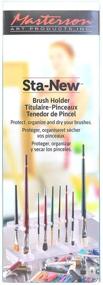 img 1 attached to 🖌️ Masterson Sta-New Brush Holder for Drying &amp; Storage, Holds up to 10 Brushes (1135)