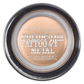 img 4 attached to 💫 Тени для век Maybelline New York Eyestudio ColorTattoo Metal 24HR Cream Gel - Barely Branded: Долговременное сияние, 0,14 унции!