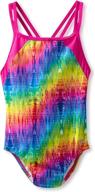 🌈 rainbow mist crossback one piece swimsuit for big girls by speedo logo