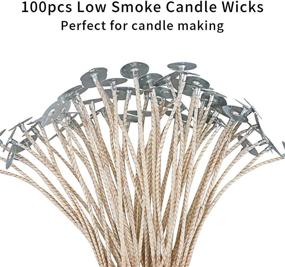 img 2 attached to 🕯️ EUPNHY CD Series Candle Wicks: High-Quality 100pcs CD 18 6" Pretabbed Wicks for Soy Candles, Cotton & Paper Blend - Ideal for Candle Making