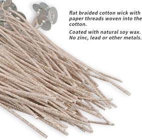 img 1 attached to 🕯️ EUPNHY CD Series Candle Wicks: High-Quality 100pcs CD 18 6" Pretabbed Wicks for Soy Candles, Cotton & Paper Blend - Ideal for Candle Making