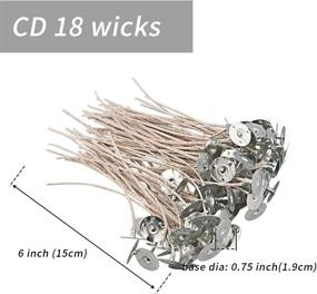 img 3 attached to 🕯️ EUPNHY CD Series Candle Wicks: High-Quality 100pcs CD 18 6" Pretabbed Wicks for Soy Candles, Cotton & Paper Blend - Ideal for Candle Making