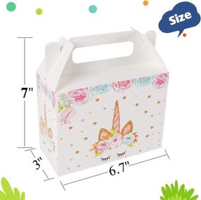 img 3 attached to 🦄 Magical Unicorn Gift Boxes and Party Bags Set of 16 - Perfect for Unicorn Theme Birthday Party Decorations and Gifts, Ideal for Kids, Girls, Boys