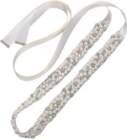 img 4 attached to Sparkling Elegance: Yanstar Silver Rhinestone Wedding Bridal Women's Accessories