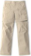 cqr kids youth hiking pants: zip off/regular, upf 50+ quick dry, perfect for outdoor camping logo