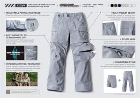img 2 attached to CQR Kids Youth Hiking Pants: Zip Off/Regular, UPF 50+ Quick Dry, Perfect for Outdoor Camping