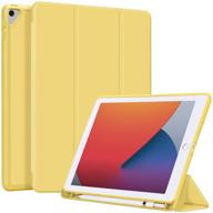 📱 ayotu soft tpu case for new ipad 10.2 8th generation 2020/ ipad 7th generation 10.2" 2019/ipad air 3rd 10.5 inch, yellow - slim lightweight trifold stand case with auto sleep/wake and pencil holder logo