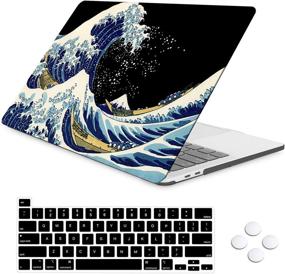 img 4 attached to iLeadon MacBook Pro 16 Inch Case 2019 A2141 with Retina Display, Protective Soft Touch Ultra Thin Hard Shell Cover + Touch Bar & Touch ID Support, Sea Wave Design