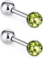 💎 cottvott stainless steel epoxy rhinestone stud earrings - hypoallergenic for women with sensitive ears (16g/1.2mm post) logo