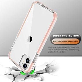 img 2 attached to 📱 Чехол COOLQO для iPhone 11 с 2-мя закаленными стеклами для экрана - Прозрачная полная защита всего тела, прочный ударопрочный розовый защитный чехол для телефона Defender - жесткий ПК + мягкий силикон TPU, 3 в 1 дизайн.