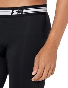 img 2 attached to Next-Level Performance: Exclusive Men's Starter Athletic Light Compression Leggings