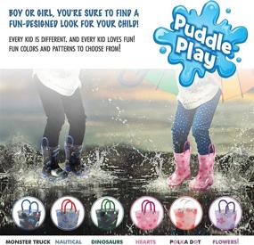 img 2 attached to 👞 Стильные и Водонепроницаемые: Детские ботинки для мальчиков Puddle Play с удобными ручками