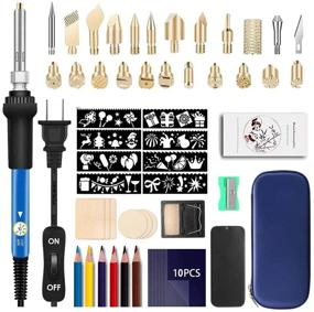 img 4 attached to 🔥 Ultimate Wood Burning Pyrography Kit: Adjustable Temperature, Soldering, Carving, and Embossing - Professional DIY Tools for Creative Pyrography Projects