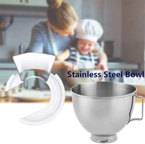 img 1 attached to 🔍 Romalon KN1PS Pouring Shield W10616906 – Inner Diameter 7.87in – Fits KitchenAid 4.5 Quart Polished or Brushed Stainless Steel Tilt-Head Stand Mixer Bowls