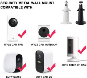 img 1 attached to 📷 BFYTN Security Camera Mount - Adjustable Indoor/Outdoor Wall/Ceiling Mount for Arlo Pro/2/3/Ultra, Ring Stick Up Cam Battery, eufyCam E & Others - 2Pack, Metal