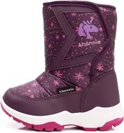 👞 ahannie winter toddler boys' shoes and boots - insulated outdoor footwear logo