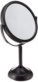 img 2 attached to Jerdon 6-inch Tabletop Two-Sided Swivel Vanity Mirror: 10x Magnification, Bronze Finish, 11-inch Height – Top Choice for Flawless Beauty Routines!