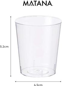 img 3 attached to 🥃 Matana 500 Crystal Clear Plastic Shot Glasses - Versatile 2oz Cups for Any Occasion