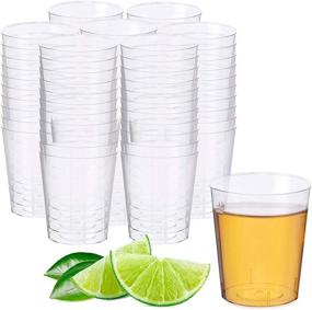 img 4 attached to 🥃 Matana 500 Crystal Clear Plastic Shot Glasses - Versatile 2oz Cups for Any Occasion