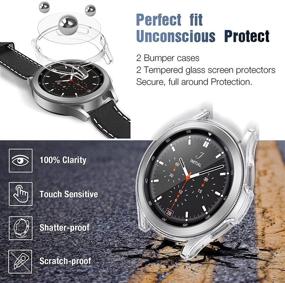 img 2 attached to [2+2 пак] Tensea для чехла Samsung Galaxy Watch 4 Classic защитное стекло 42 мм