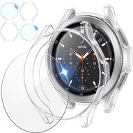 [2+2 пак] tensea для чехла samsung galaxy watch 4 classic защитное стекло 42 мм логотип