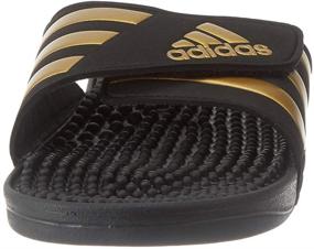 img 3 attached to Adidas Adissage Athletic Shoes for Men - White/Black (US Sizes)